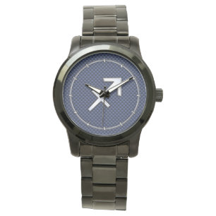 Sagittarius Zodiac-tecken på Blue Carbon Fiber Sti Armbandsur