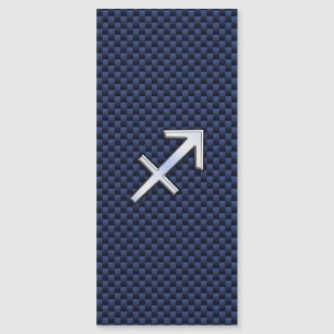 Sagittarius Zodiac-tecken på kolfiberutskrift i ma
