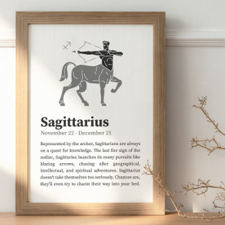Sagittarius Zodiac-tecken poster