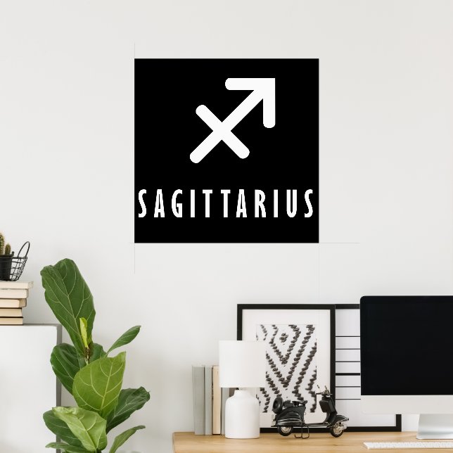 Sagittarius zodiac-tecken poster (Hemmakontoret)