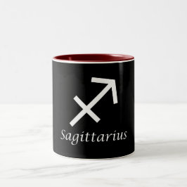 "Sagittarius" Zodiac-tecken Två-Tonad Mugg