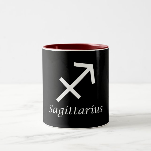 "Sagittarius" Zodiac-tecken Två-Tonad Mugg (Center)