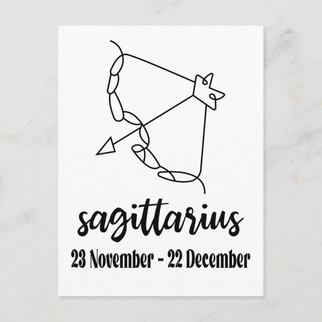 Sagittarius, Zodiac-tecken Vykort (Framsida)