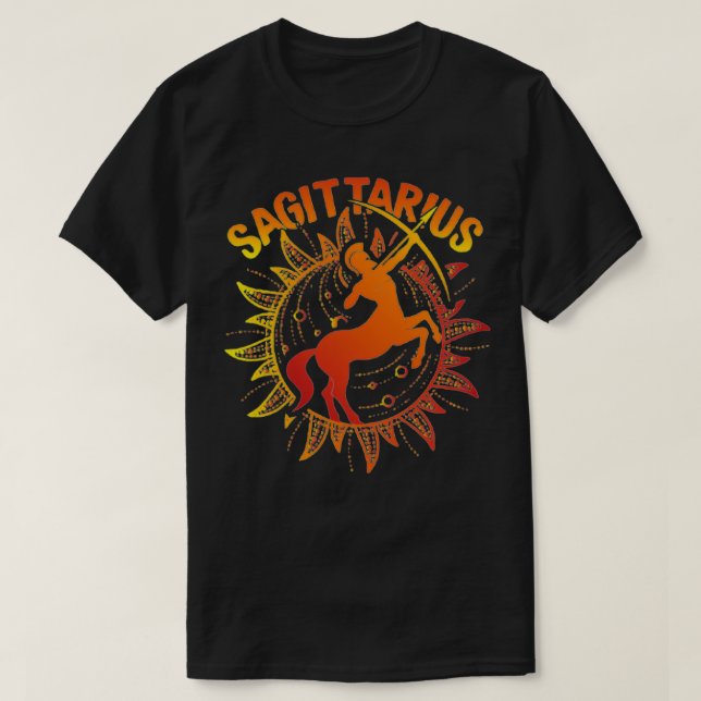 Sagittarius Zodiac-teckendesign T Shirt (Design framsida)