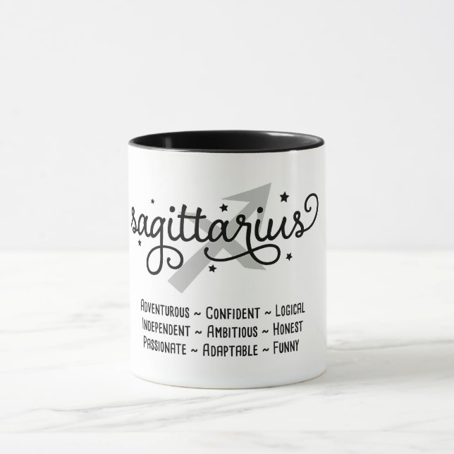 Sagittarius Zodiac Traits Mugg (Center)