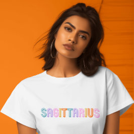 Sagittarius zodiac typografi trendig t shirt