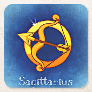 sagittarius zodiac underlägg papper kvadrat