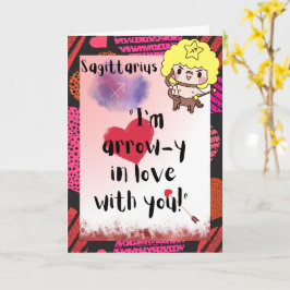 Sagittarius Zodiac Valentiness Personlig Card Kort