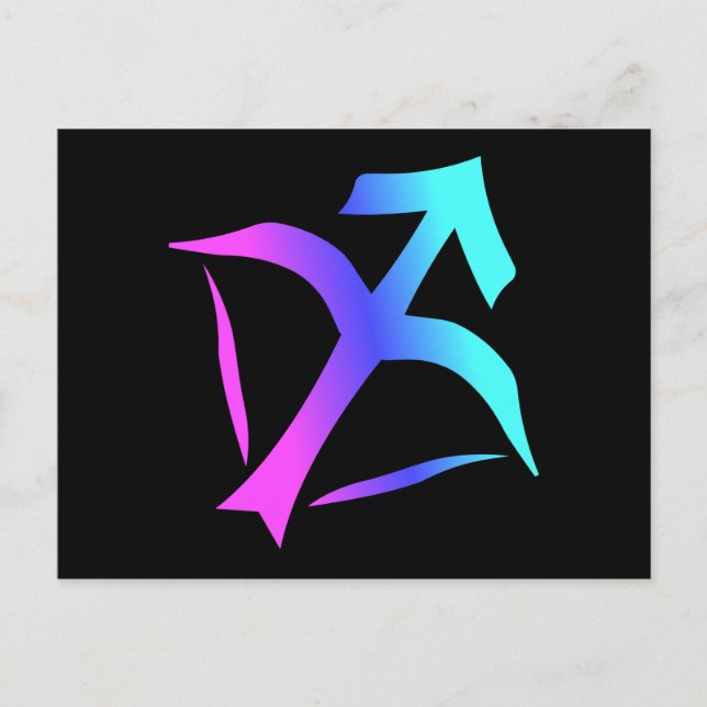 Sagittarius Zodiac-vykort Vykort (Framsida)