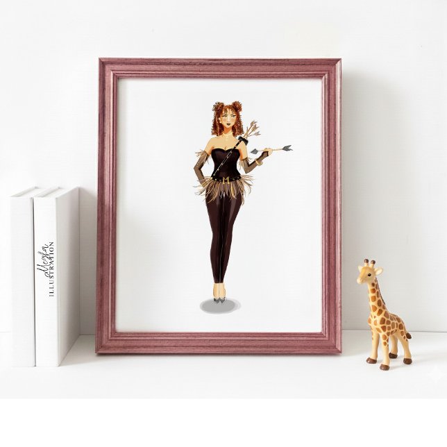Sagittarius Zodiakus Illustration – Handritad Poster (Skapare uppladdad)