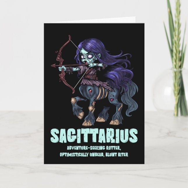 Sagittarius Zombie Kort (Framsida)