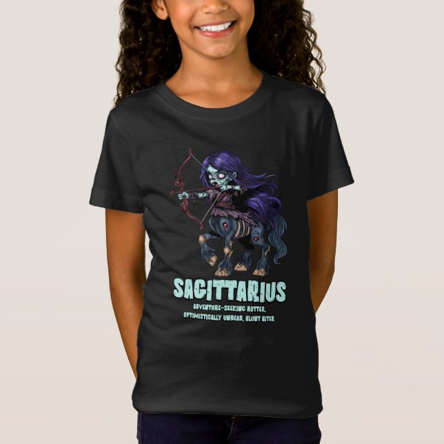 Sagittarius Zombie T Shirt (Framsida)