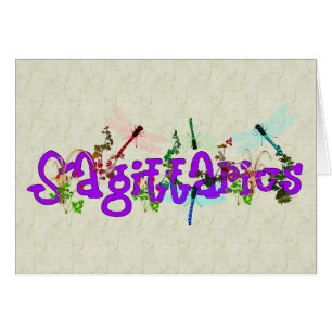 Sagittariusblommor Hälsningskort