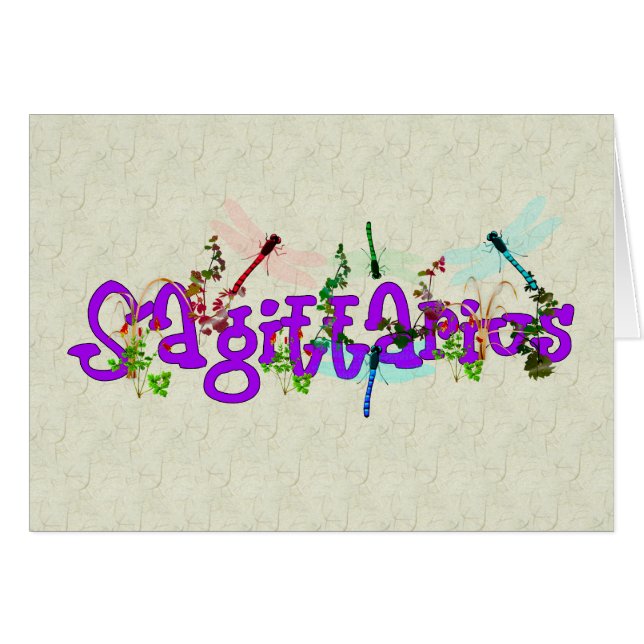 Sagittariusblommor OBS Kort (Framsidan Horizontal)