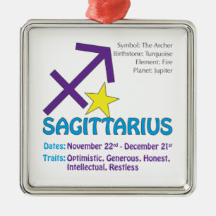 Sagittariusdrag kvadrerar prydnaden julgransprydnad metall
