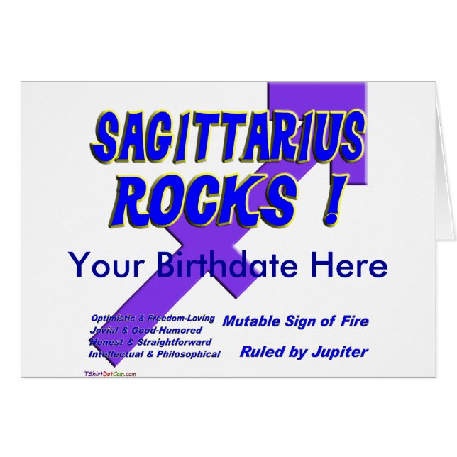 Sagittariusstenar! Hälsningskort (Framsidan Horizontal)