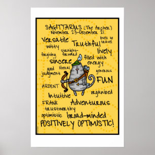 sagittariuswordcloudaffisch poster