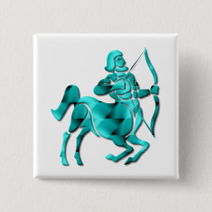 SagittariusZodiac kvadrerar klämmer fast Knapp