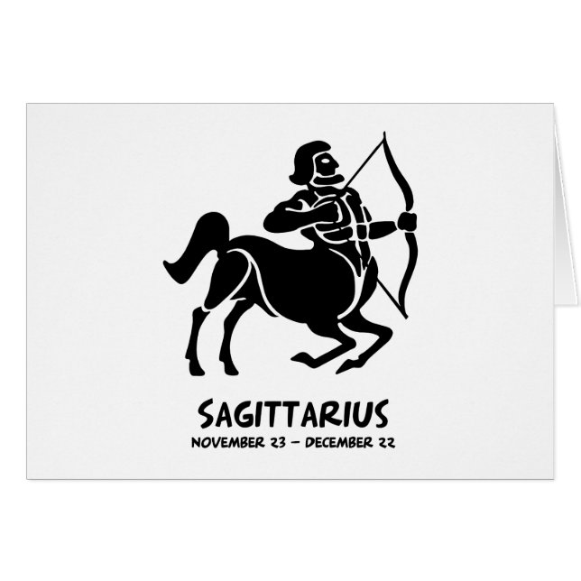 SagittariusZodiac undertecknar Hälsningskort (Framsidan Horizontal)