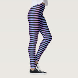 Sago Lavendel Rosa Pastell Ombre Gradient Randig Leggings
