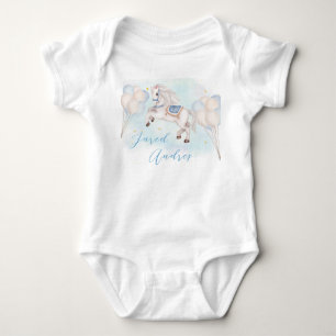 Sagobarn Ponny Blå ballong stjärna Födelsedags Poj T Shirt