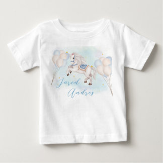 Sagobarn Ponny Blå ballong stjärna Födelsedags Poj T Shirt