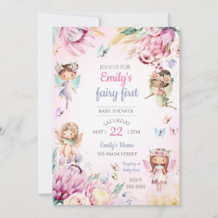 Sagobarnsbabyshower-inbjudan pastellfärger inbjudningar