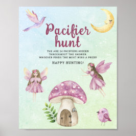 Sagobarnsmjuker jakt baby shower spel poster