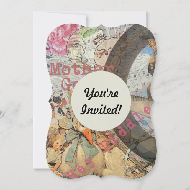 Sagoberättande för Mamma Gås-sagor för barn Inbjudningar (Framsida)