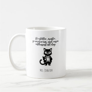 Sagoberättare Mentor Grammatikfantast Kaffeentusia Kaffemugg