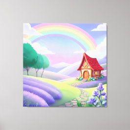 Sagoberättelse under regnbågen canvastryck