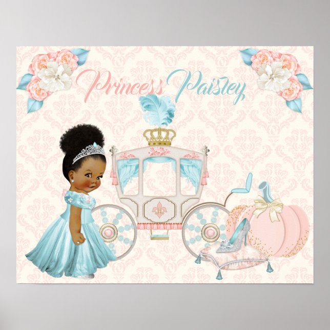 Sagobil Prinsessa Personlig Nursery Poster (Framsidan)