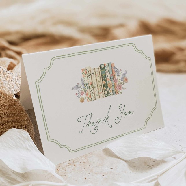 Sagobok Baby Shower Tackkort Tack Kort (New Chapter Baby Shower Thank you Card)
