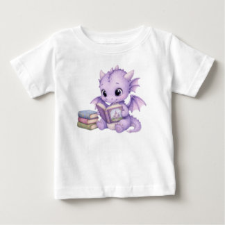 Sagobok Bebis Drak Läs Bok Fantasy Konst T Shirt