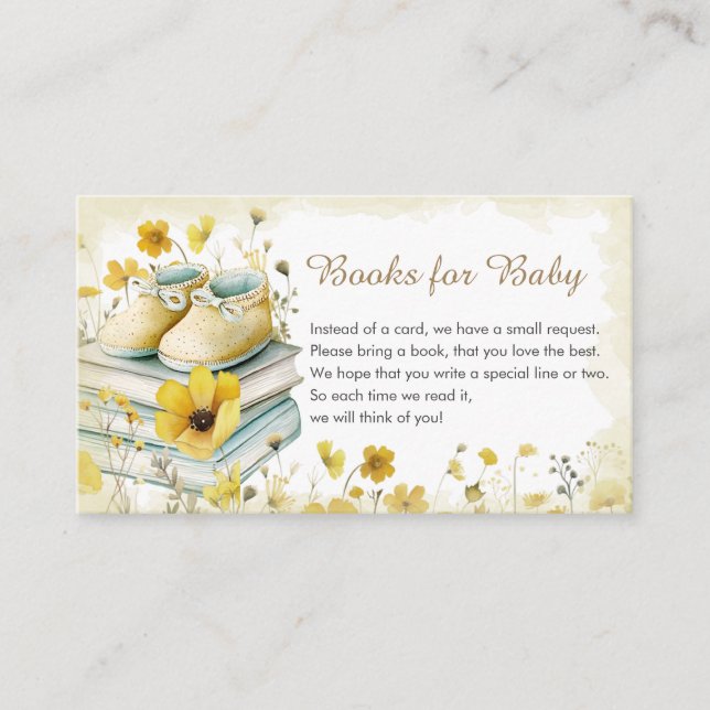 Sagobok En Ny Kapitel Baby Shower Böcker För Bebis Tilläggskort (Framsida)