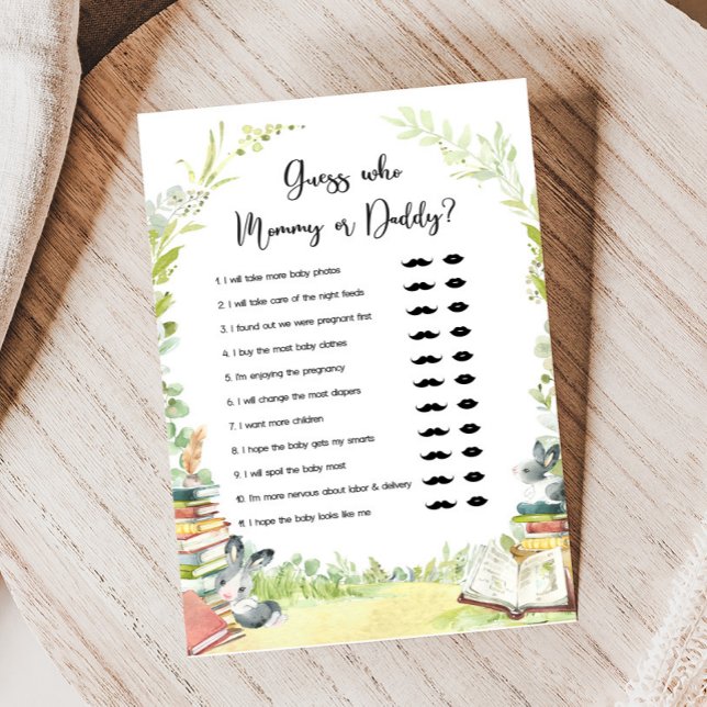 Sagobok Ny Kapitel Bebisshower Gissa Vem Spel (Storybook Baby Shower Game)