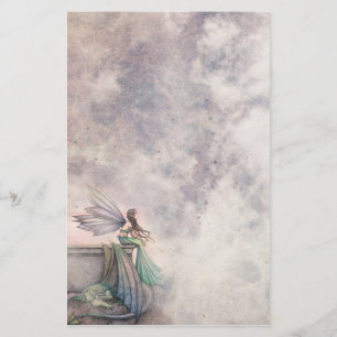 Sagobok och Drak Fantasy Konst Brevpapper