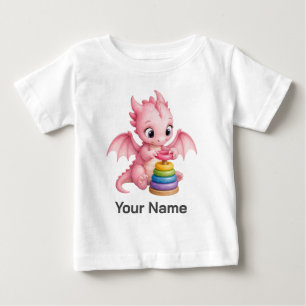 Sagobok Personlig Baby Drakar Staplande Ringar T Shirt