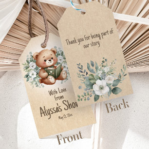Sagobok Teddybjörn Antika böcker Baby Presentetikett