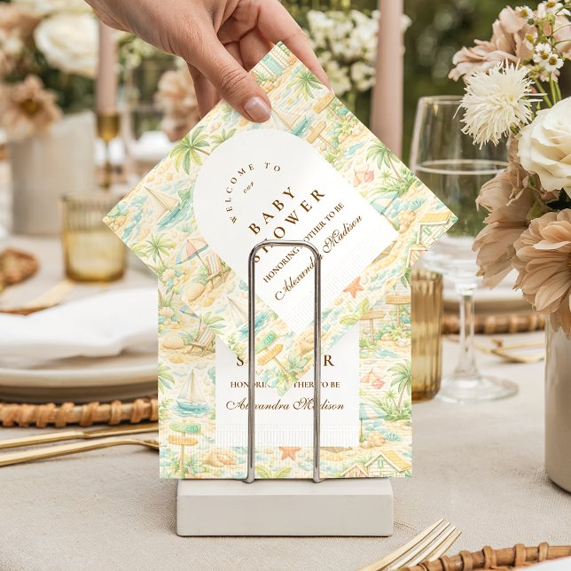 Sagobok Tropiska Djur Baby Shower Pappersservett (Skapare uppladdad)