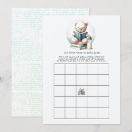 Sagobok Vår Nästa Kapitel Baby Shower Bingo Spel Inbjudningar