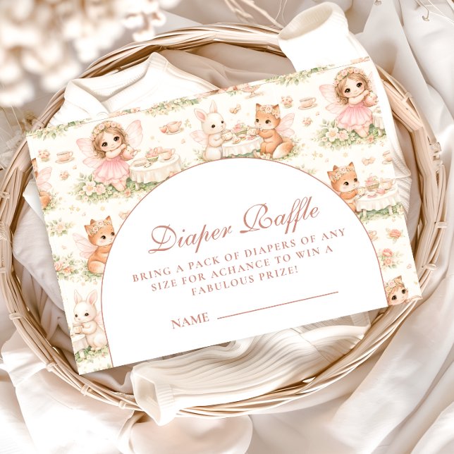 Sagoboksfé Baby Shower Blöja-Raffel Tilläggskort (Skapare uppladdad)