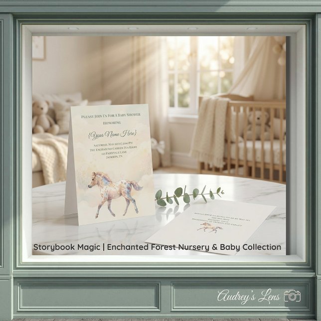 Sagoboksmagi Förtrollad Skog  Inbjudningar (Storybook Magic | Enchanted Forest Nursery & Baby Collection)