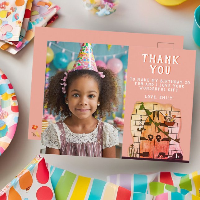 Sagodörr Födelsedagsfoto Tack Vykort (Skapare uppladdad)