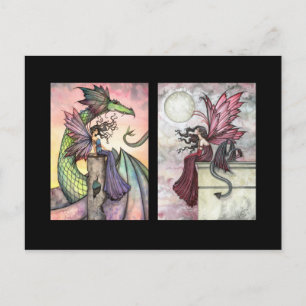 Sagodrake ACEO-kort av Molly Harrison Vykort