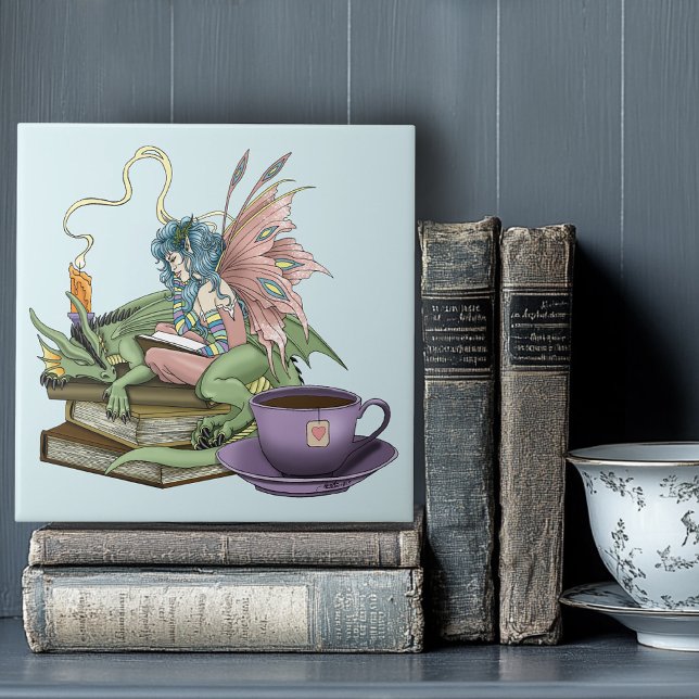 Sagodrakens Bok Tea Vänskap  Kakelplatta (Skapare uppladdad)
