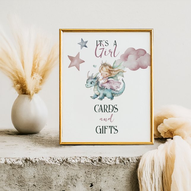 Sagodröm Dragon Rosa Prinsessa Bebis Badrum  Poster (Skapare uppladdad)