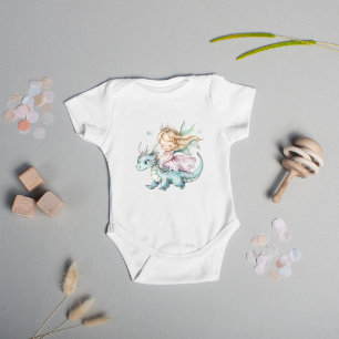 Sagodröm Dragon Rosa Prinsessa Bebis Bads T Shirt