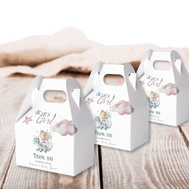 Sagodröm Dragon Rosa Prinsessa Bebis Duscharrangem Presentaskar (Skapare uppladdad)