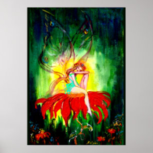 SAGODRÖM PÅ BLOMMAN Fantasi Poster